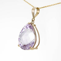 Large Amethyst Teardrop Pendant
