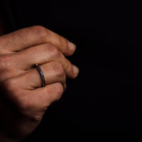 9CT YG 13 STONE SAPPHIRE BAND