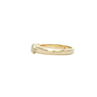 9ct y/gold teardrop opal solitaire ring