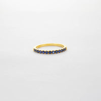 9CT YG 13 STONE SAPPHIRE BAND
