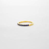 9CT YG 13 STONE SAPPHIRE BAND