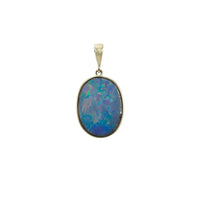 FINE LARGE OVAL OPAL DOUBLET PENDANT
