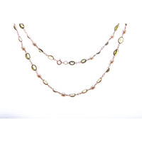 Line Necklace with Pearls