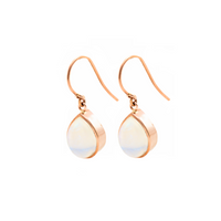 Moonstone Single Teardrop Earrings