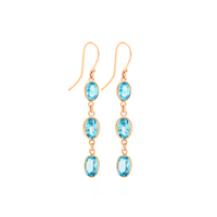 Triple Drop Collet Earrings