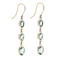 Triple Drop Collet Earrings