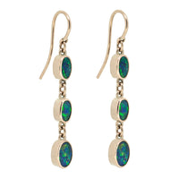 Triple Drop Collet Earrings