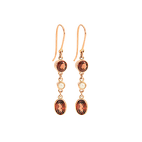 Mixed Triple Drop Earrings