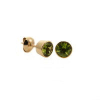 Large Round Stud Earrings