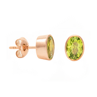 Large Oval Stud Earrings