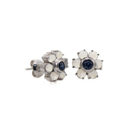 Circular Pearl Cluster Stud Earrings
