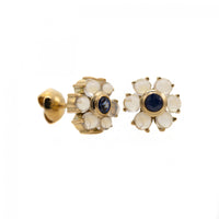 Circular Pearl Cluster Stud Earrings