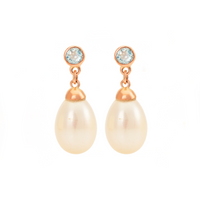 Stud & Teardrop Pearl Earrings