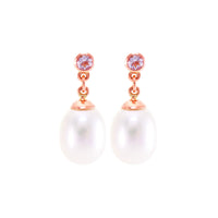 Stud & Teardrop Pearl Earrings