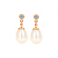 Stud & Teardrop Pearl Earrings