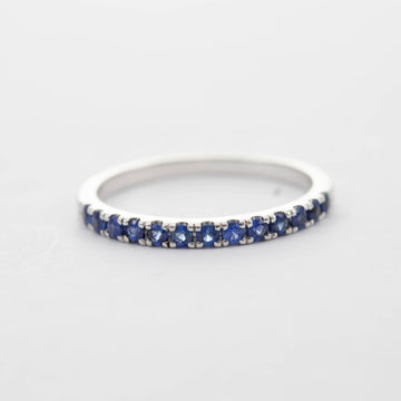 9CT WG 13 STONE SAPPHIRE BAND