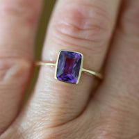 Large Rectangular Solitaire Ring