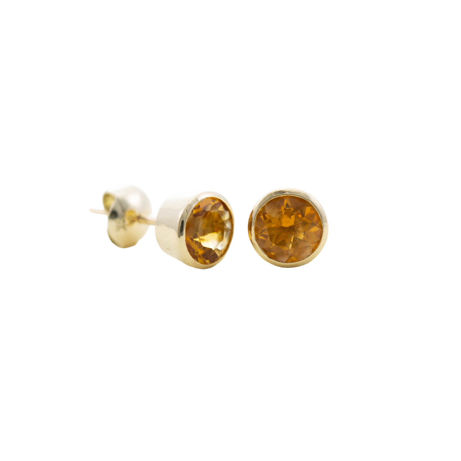 Large Round Stud Earrings