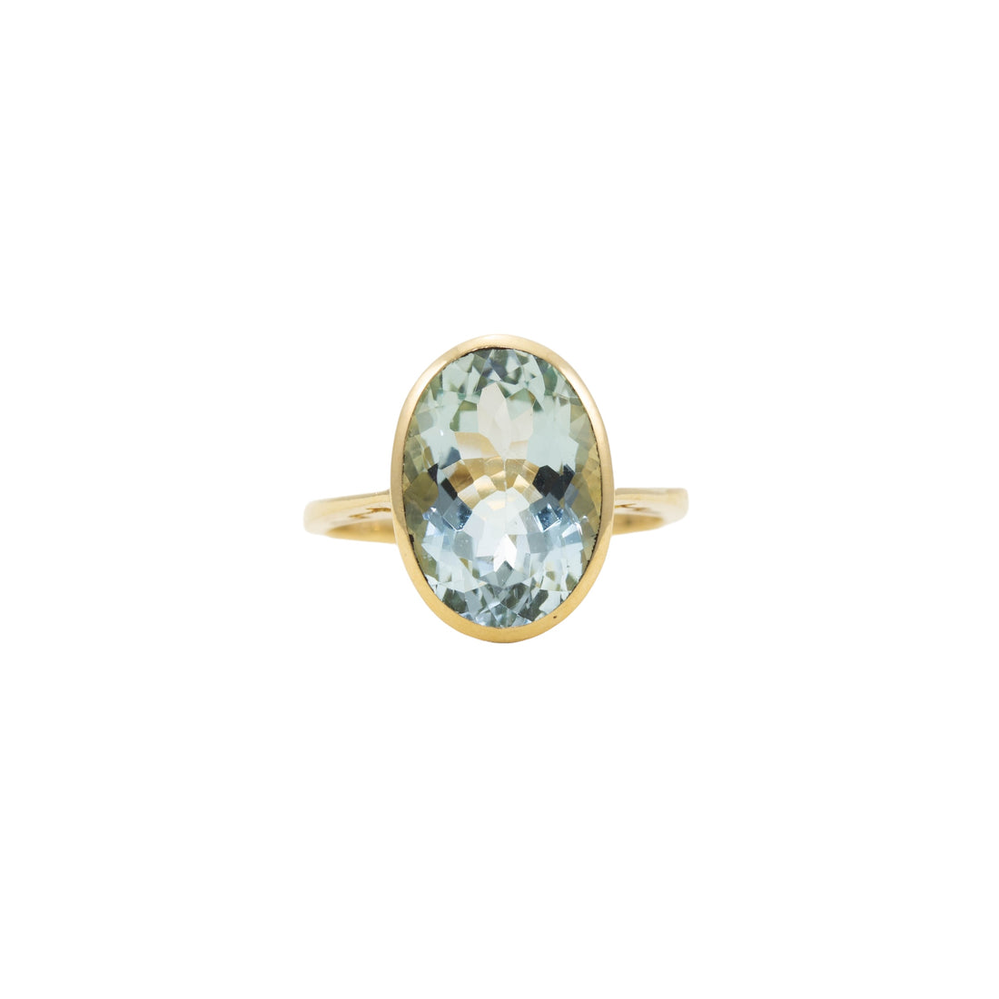 18ct YG Aquamarine Solitaire 5.66ct