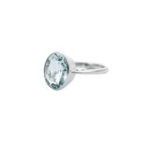 9ct WG Aquamarine Solitaire Ring 4.58ct