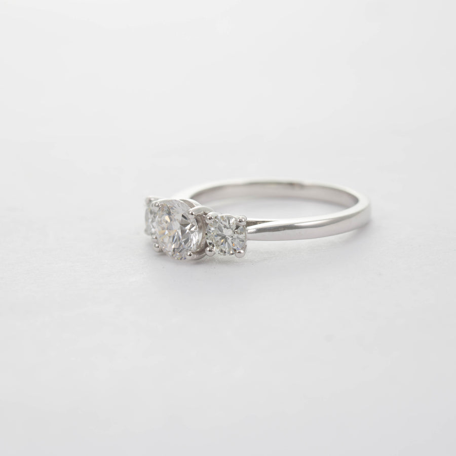 PLATINUM DIAMOND THREE STONE RING