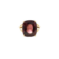 18CT YG GARNET SOLITAIRE RING 14.64CT