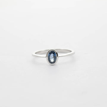 9CT WG SMALL SAPPHIRE RING 0.50ct