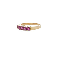 9CT YG RUBY FIVE STONE RING