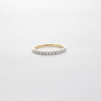 9CT YG 13 STONE DIAMOND BAND