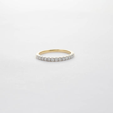 9CT YG 13 STONE DIAMOND BAND