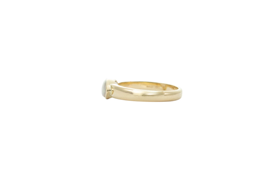 9ct y/gold teardrop opal solitaire ring