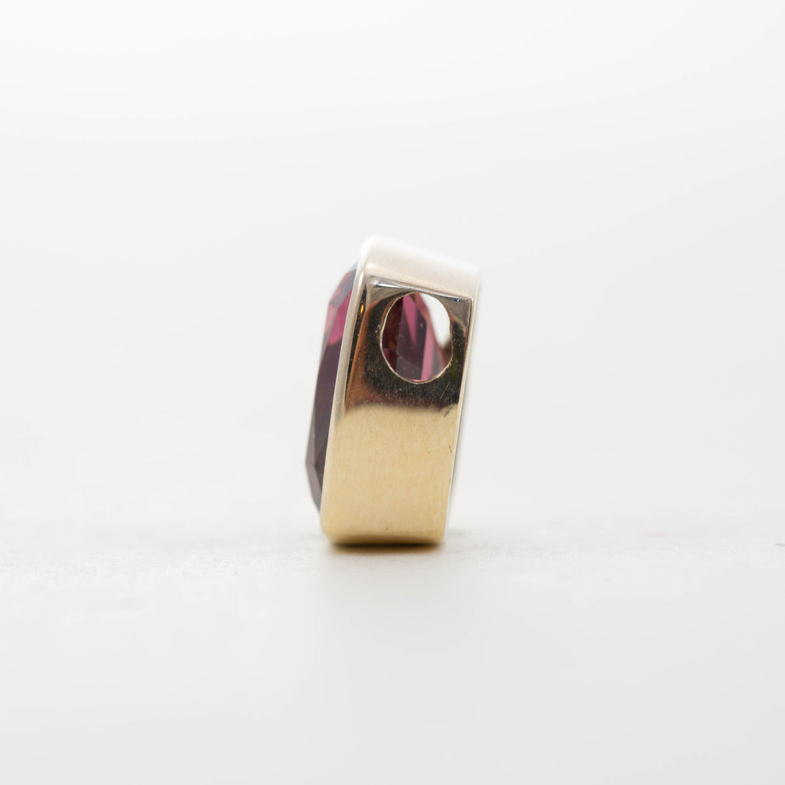 Rectangular Garnet Slider Pendant