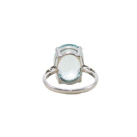 9ct WG Aquamarine Solitaire Ring 7.04ct