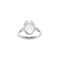 18ct WG Aquamarine Solitaire Ring 4.42ct