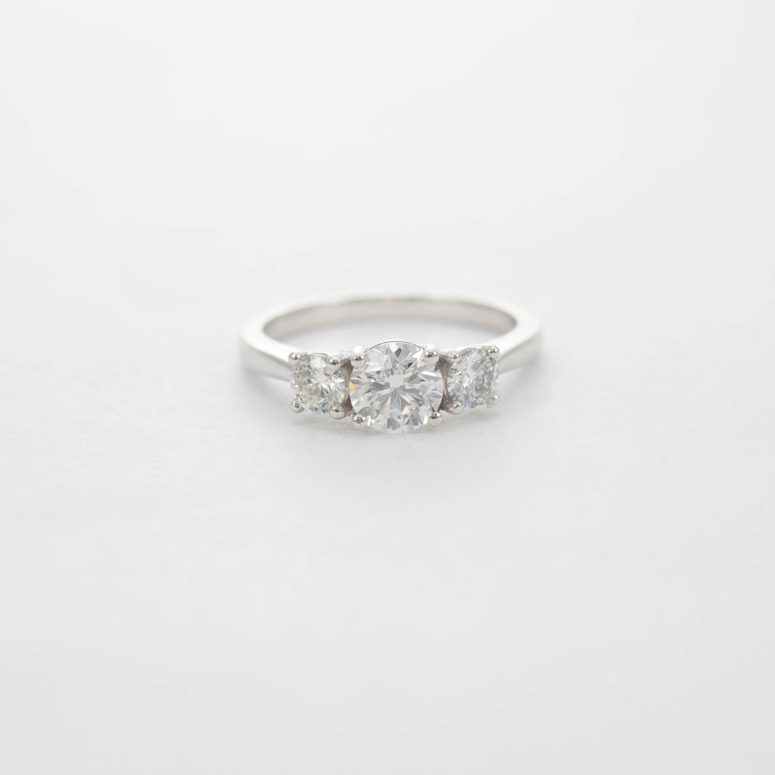 PLATINUM DIAMOND THREE STONE RING