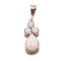 Teardrop & Pearl Trefoil Pendant