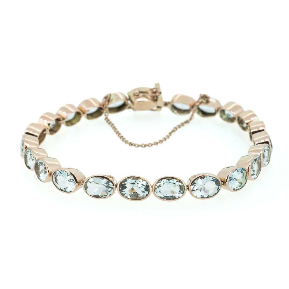 Oval Collet Set Bracelet