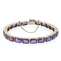 Rectangular Collet Set Bracelet