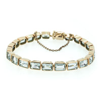 Rectangular Collet Set Bracelet