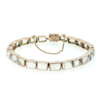 Rectangular Collet Set Bracelet