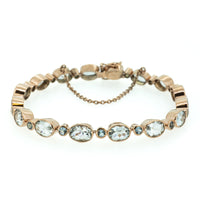 Oval & Round Collet Set Bracelet