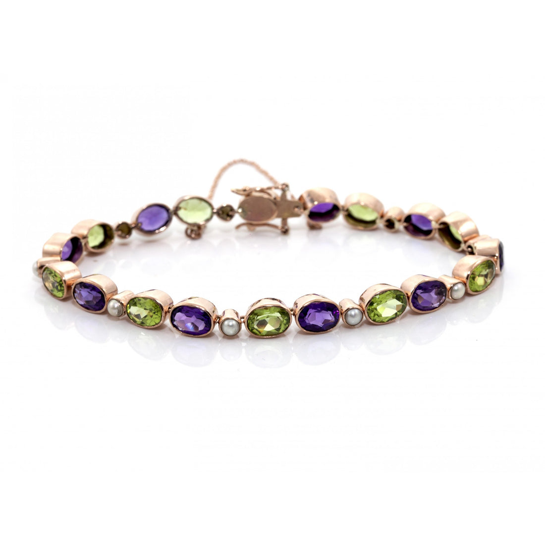 Oval & Round Mixed Stone Bracelet