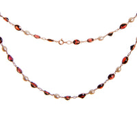 Line Necklace with Pearls