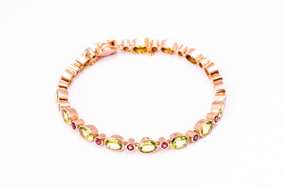 Oval & Round Mixed Stone Bracelet