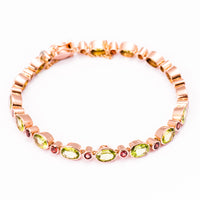 Oval & Round Mixed Stone Bracelet