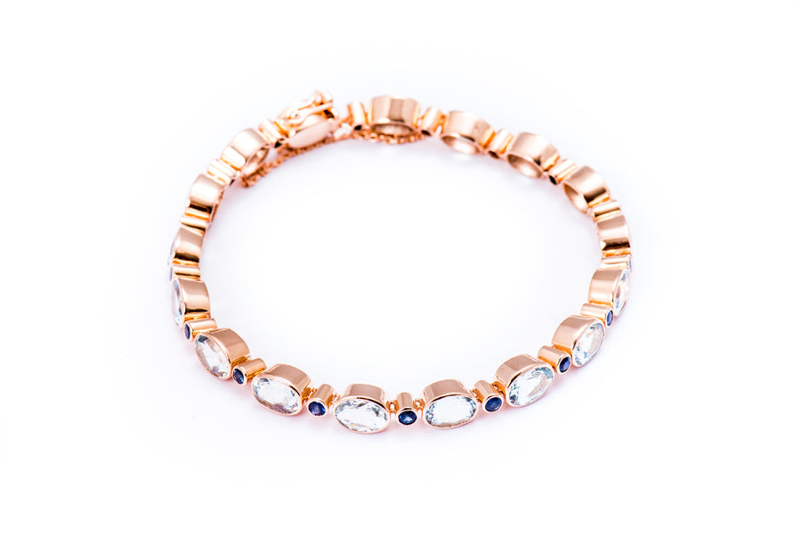 Oval & Round Mixed Stone Bracelet