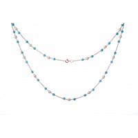 Line Necklace with Pearls