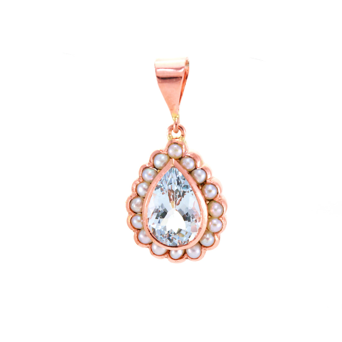 Teardrop & Pearl Surround Pendant