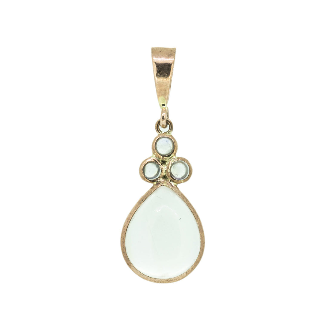 Teardrop & Pearl Trefoil Pendant