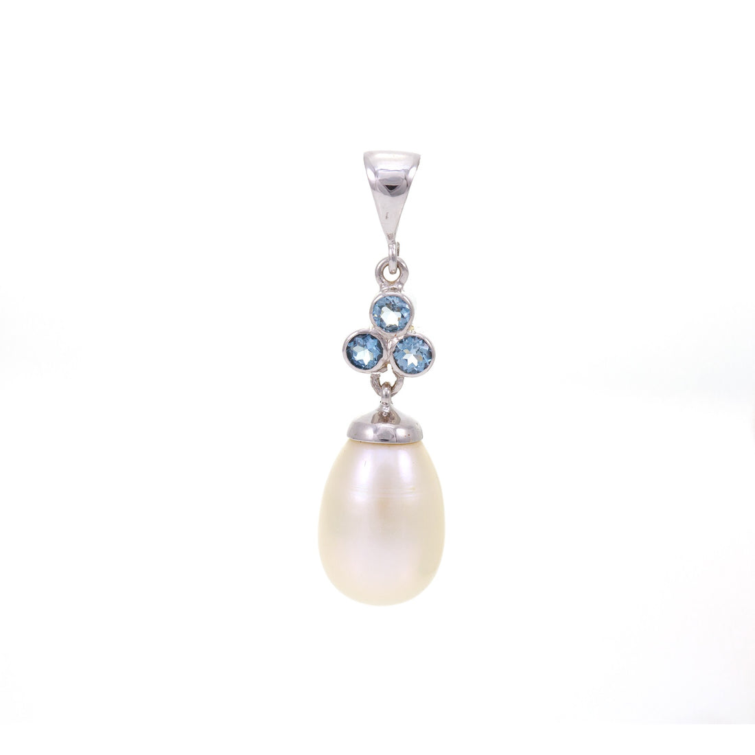 Teardrop & Pearl Trefoil Pendant